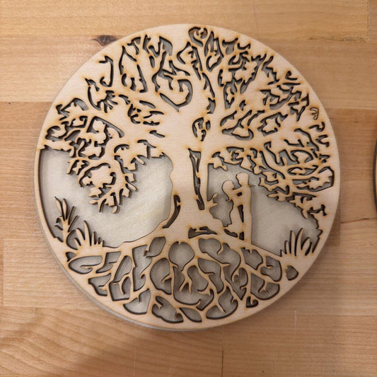 Lovers Wood Tree-Unpainted