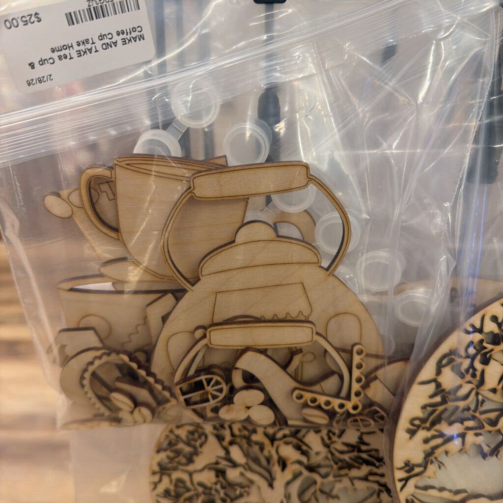 Unpainted Tea Cup & Coffee Cup Take Home