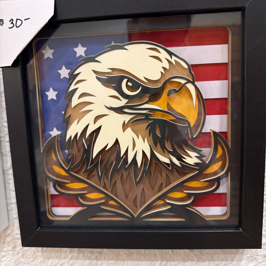 CLB Eagle with Flag