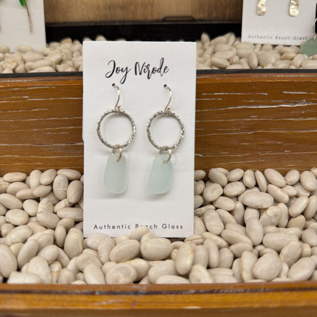 #1 Beach Glass Earrings Sterling Silver