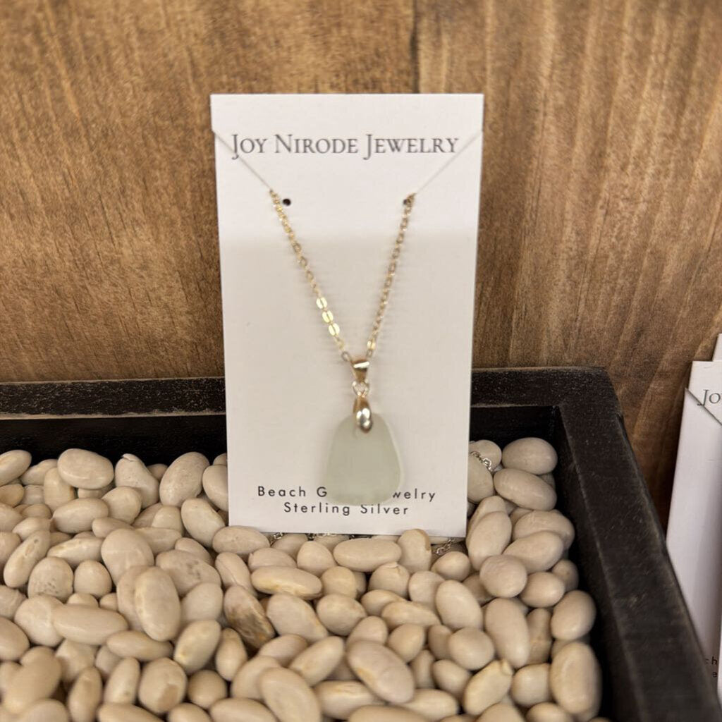 #2 Necklace Beach Glass Sterling Silver