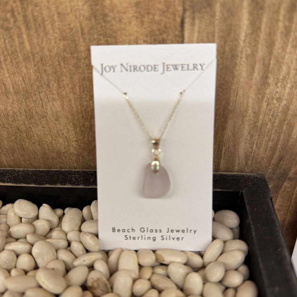 #5 Necklace Beach Glass Sterling Silver