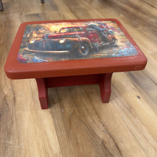 Red Truck Stool