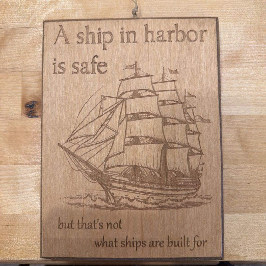 6x8 Engraved Ship