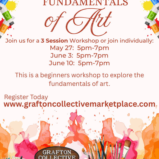 5pm-7pm $30 (Session 2): 3 Part Session- Beginners Fundamental of Art - 3 Jun 2026