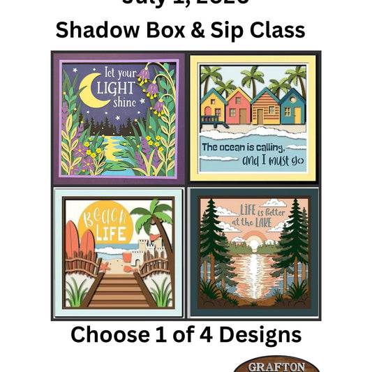 7pm-9pm $40: Shadowbox & Sip Class - 1 Jul 2026