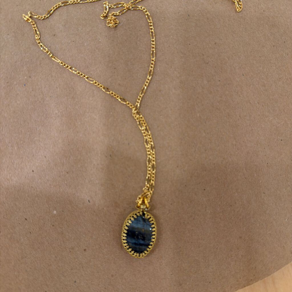 Pendant-Honey Blue Tiger Eye