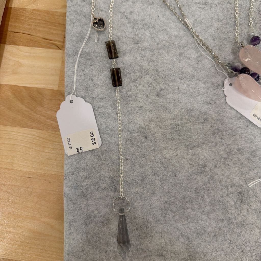 Clear Crystal Quart w/ Smoky Quartz