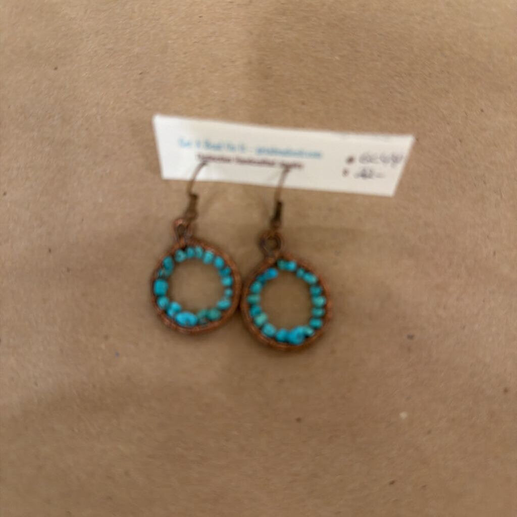 Copper Turquoise Earrings