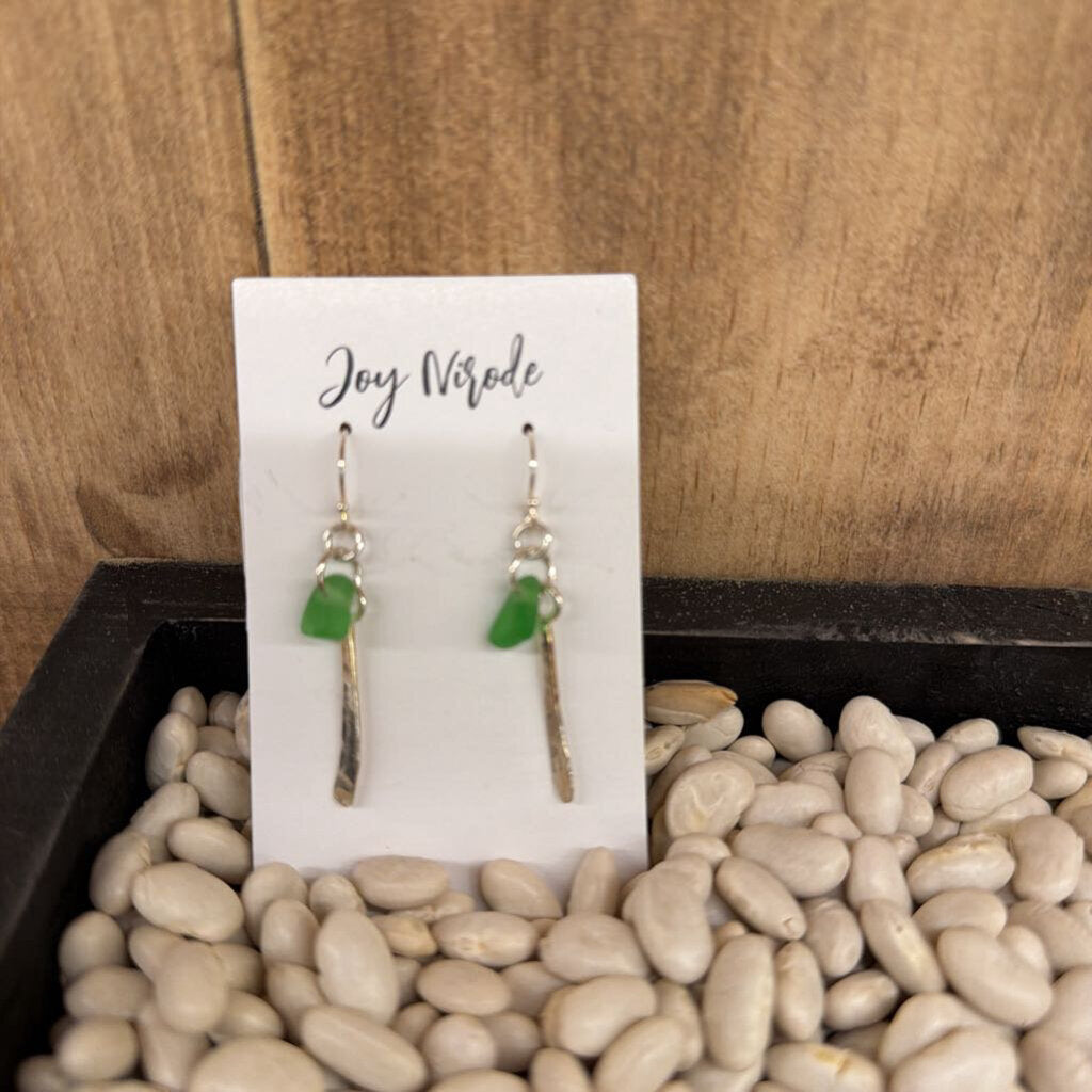 #2 Beach Glass Earrings Sterling Silver