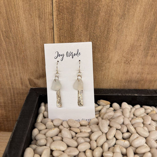 #3 Beach Glass Earrings Sterling Silver