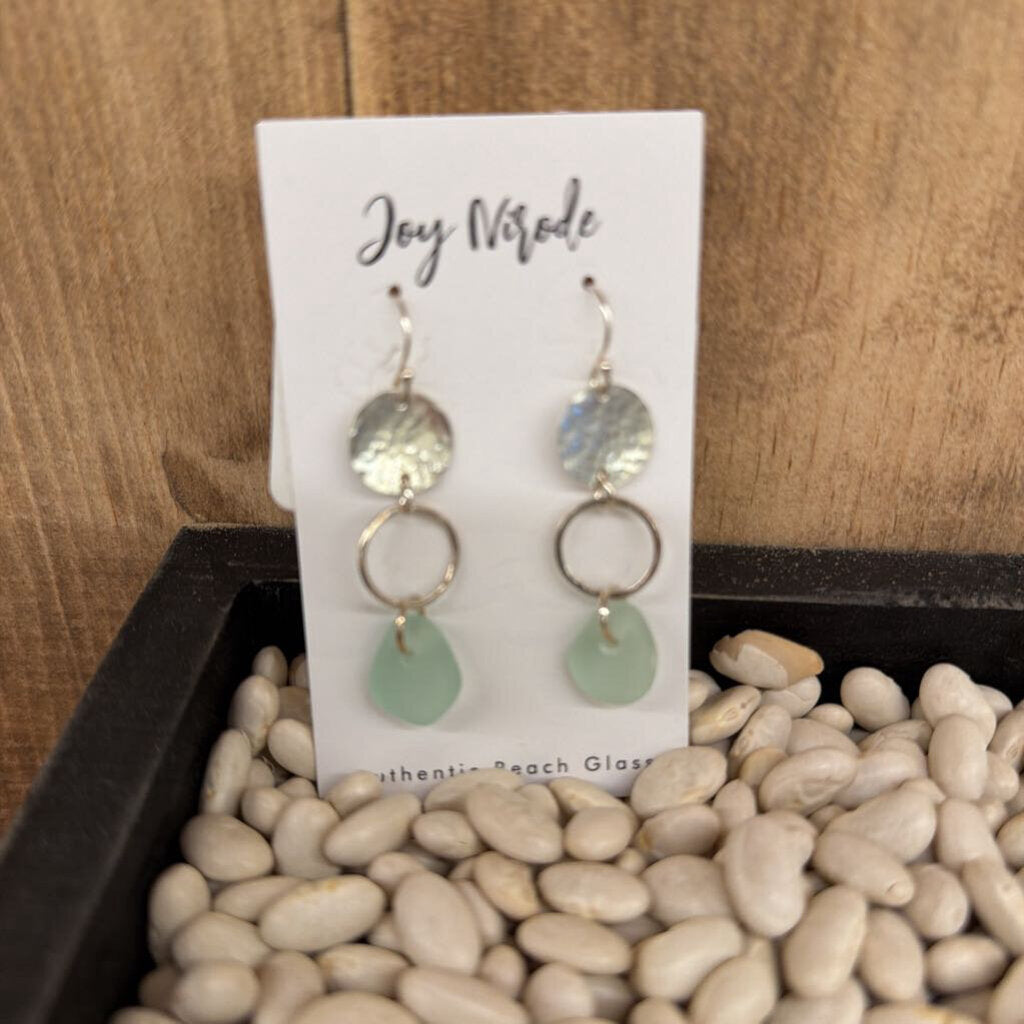 #4 Beach Glass Earrings Sterling Silver