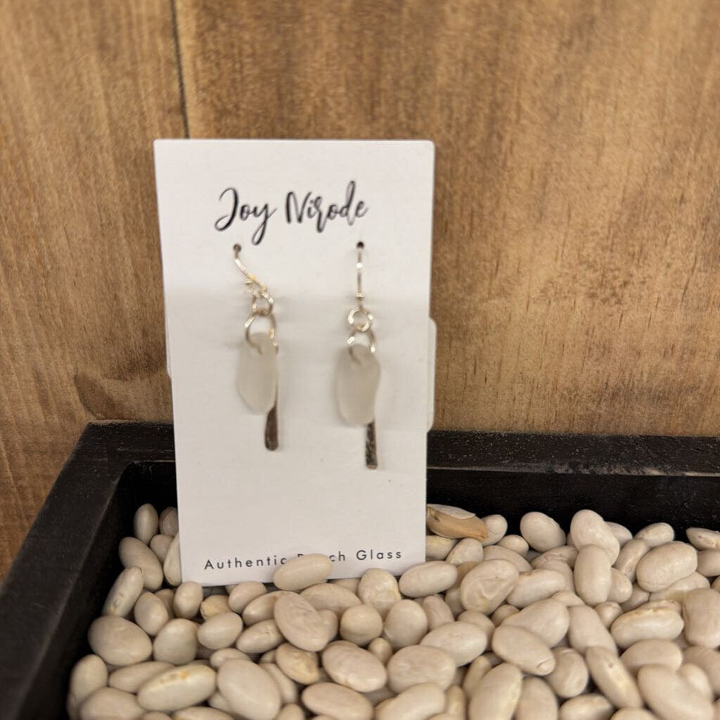 #6 Beach Glass Earrings Sterling Silver