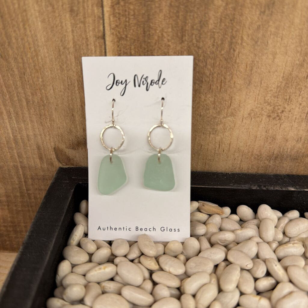 #7 Beach Glass Earrings Sterling Silver