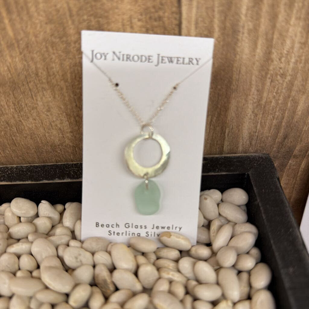 #4 Necklace Beach Glass Sterling Silver
