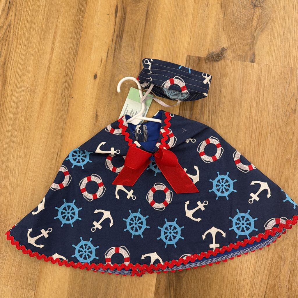 28" Goose Outfit Blue Anchor