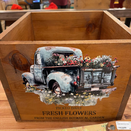 Vintage Wood Crate (Flowers)