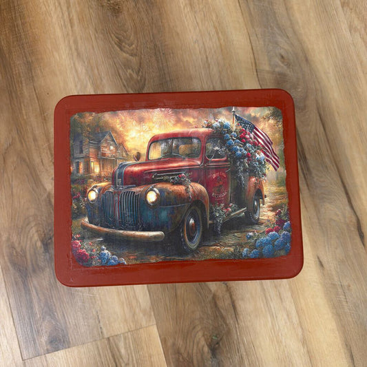 Red Truck Stool