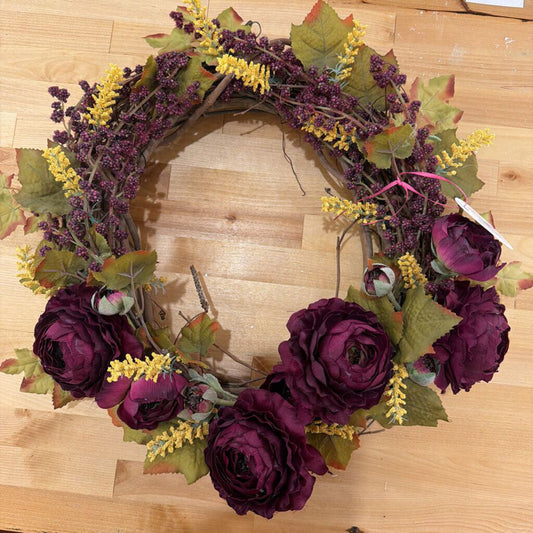 Maroon Floral Wreath