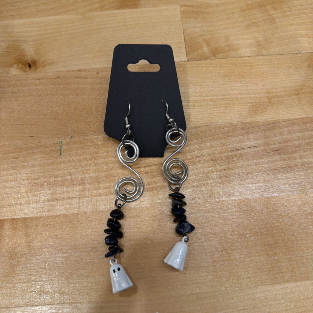 Ghost Earrings Silver
