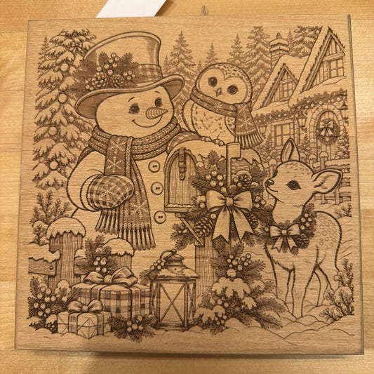 8X8 Snowman & Friends