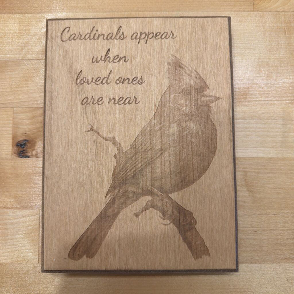6x8 Engraved Cardinal