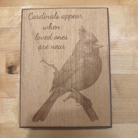 6x8 Engraved Cardinal