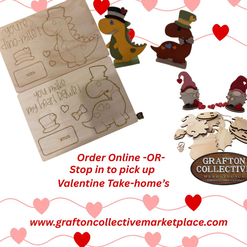 11am-6pm $12-$20 Valentines Wood Painting -