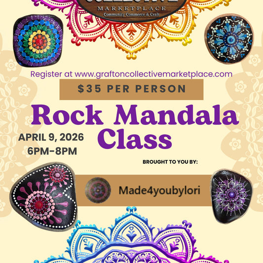 6pm-8pm $35 Rock Mandala Class - 9 Apr 2026