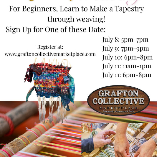 6pm-8pm $35: Tapestry Weaving Beginners Workshop - 10 Jul 2026