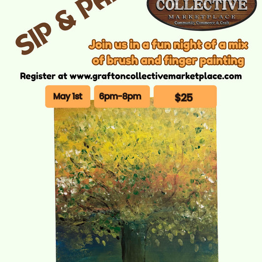 Sip & Paint - Tree (Brush & Finger Painting) - 1 May 2026